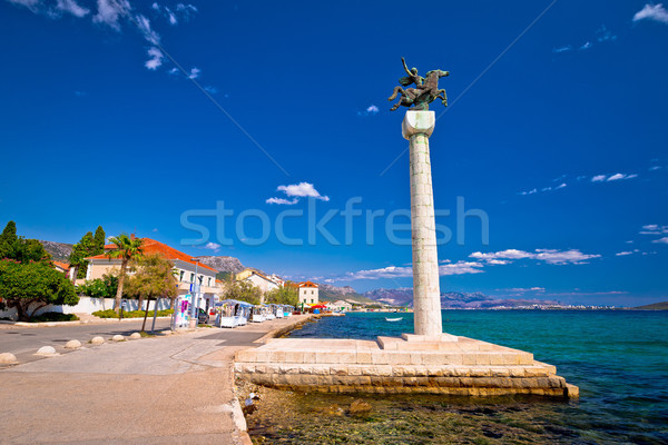 Kastel Stari landmarks and waterfront view Stock photo © xbrchx