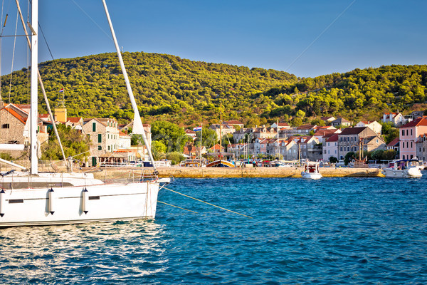 Colorful harbor of Zlarin island Stock photo © xbrchx