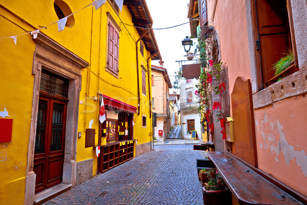 Colorful cobbled street of Cividale del Friuli Stock photo © xbrchx