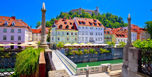 City of Ljubljana river waterfront architecture Stock photo © xbrchx