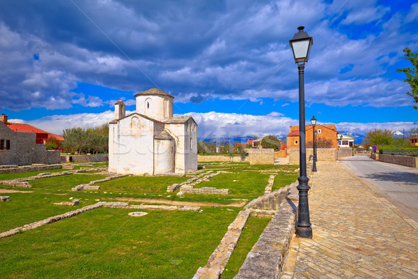 Small cathedral in Town of Nin Stock photo © xbrchx