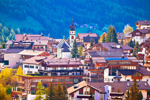 Alpine village of San Cassiano view Stock photo © xbrchx