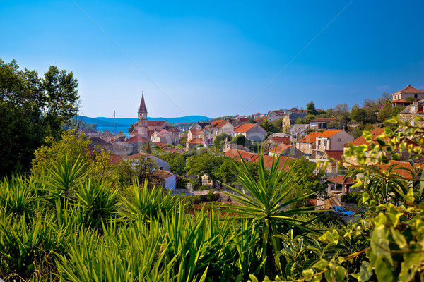 Town of Milna coast view Stock photo © xbrchx