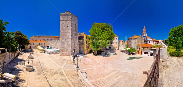 Zadar Five wells square and historic architecture panoramic view Stock photo © xbrchx