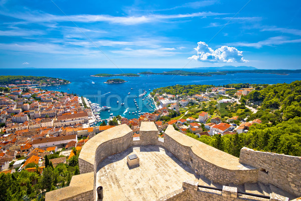 Island of Hvar and Paklinski islands view Stock photo © xbrchx
