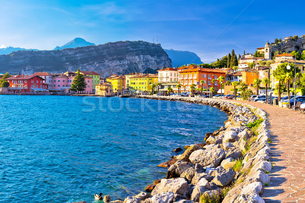 Lago di Garda town of Torbole panoramic view Stock photo © xbrchx