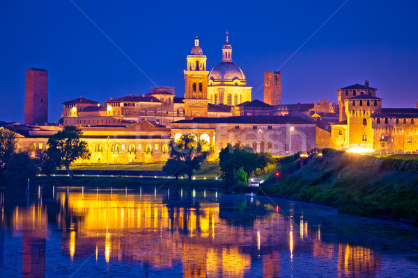 City of Mantova skyline evening view Stock photo © xbrchx