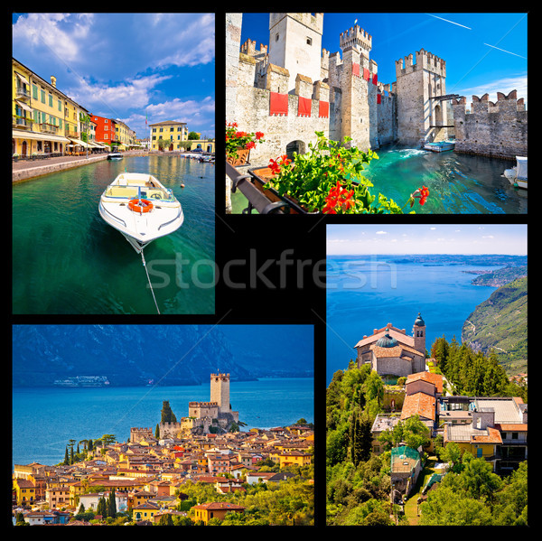 Lago di Garda collage postcard Stock photo © xbrchx