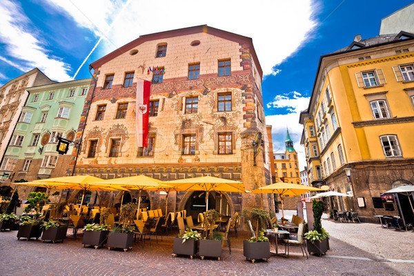 Historic street of Innsbruck view Stock photo © xbrchx