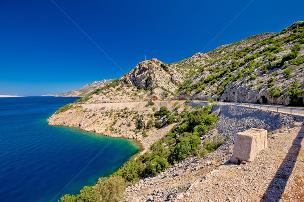 Scenic coastal road under Velebit mountain Stock photo © xbrchx