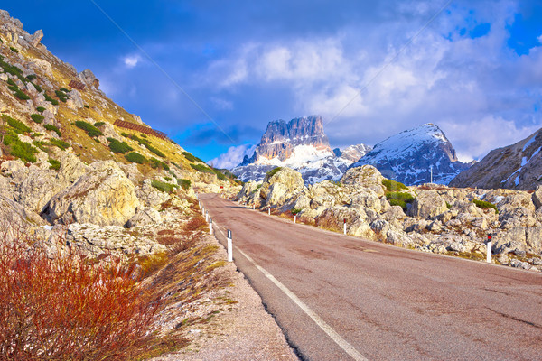 High alpine road in Passo Valparola Stock photo © xbrchx