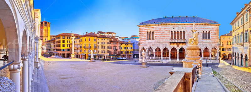 Piazza della Liberta square in Udine landmarks view Stock photo © xbrchx