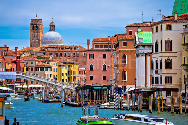 Colorful Canal Grande in Venice view Stock photo © xbrchx