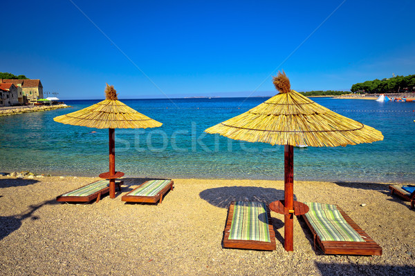 Turquoise Adriatic beach in Primosten Stock photo © xbrchx