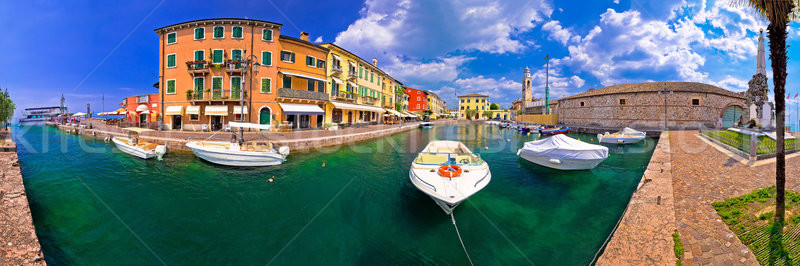 Foto d'archivio: Colorato · porto · barche · panoramica · view · regione