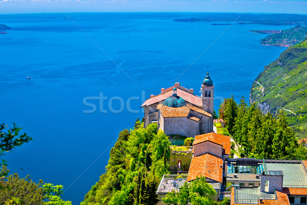 Stock photo: Madonna di Montecastello fermitage above Lago di Garda view