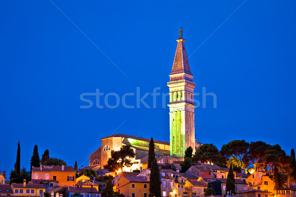 Town of Rovinj landmark evening view Stock photo © xbrchx