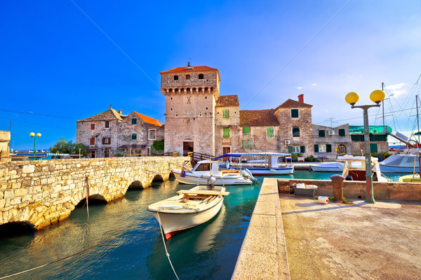 Kastel Gomilica old town on the sea near Split Stock photo © xbrchx