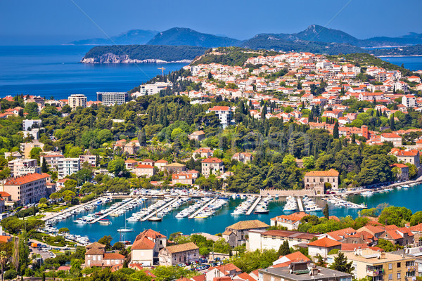 Town of Dubrovnik Babin Kuk and archipelago view Stock photo © xbrchx