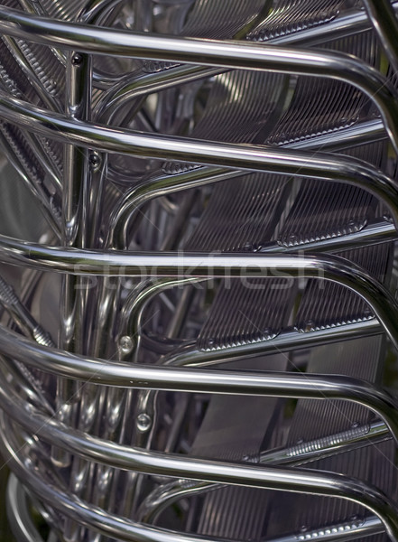 Metal rur czas aluminium ogród krzesła Zdjęcia stock © Ximinez