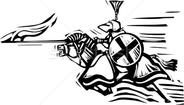 ストックフォト: 騎士 · 右 · 表現派の · スタイル · 画像