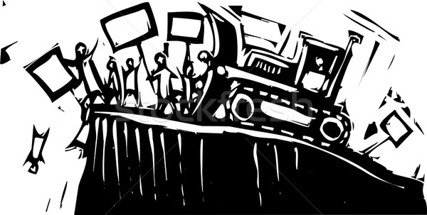 Protest Bulldozer Stock photo © xochicalco