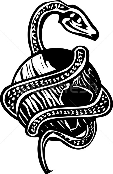 змея стиль изображение миф упаковка земле Сток-фото © xochicalco