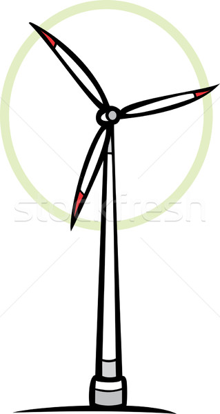 Parque eólico generador viento molino naturaleza verde Foto stock © xochicalco