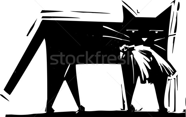 Caça gato gato doméstico simples estilo morto Foto stock © xochicalco