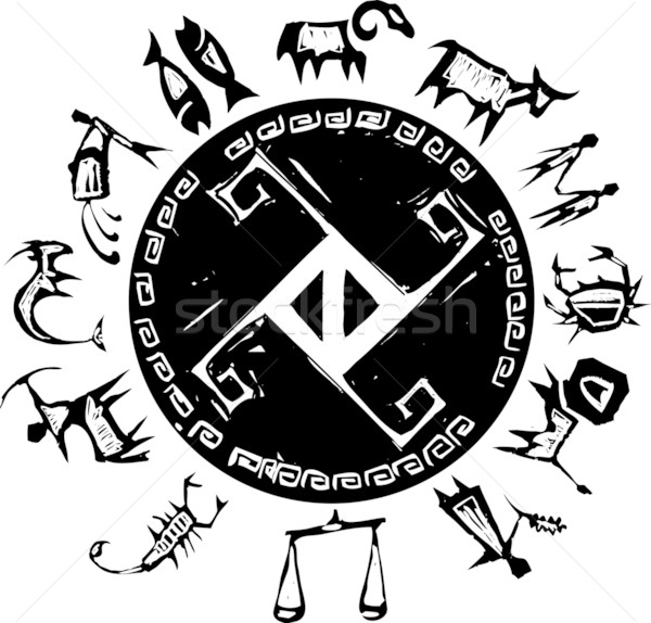 Western Primitive Zodiac B Stock photo © xochicalco