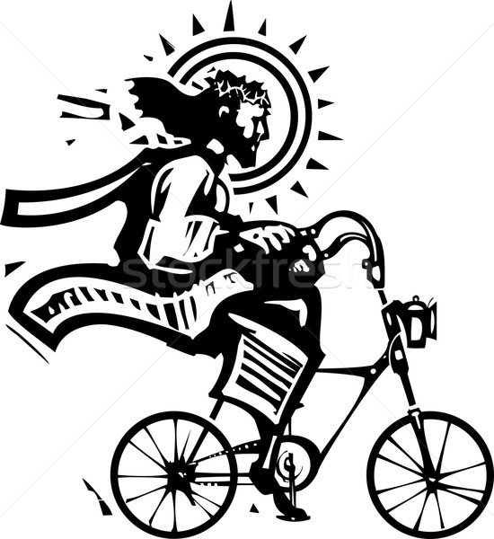 Христа стиль изображение Иисус верховая езда Пасху Сток-фото © xochicalco