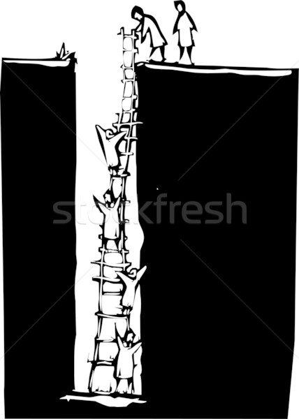 Climbing out of a Hole Stock photo © xochicalco