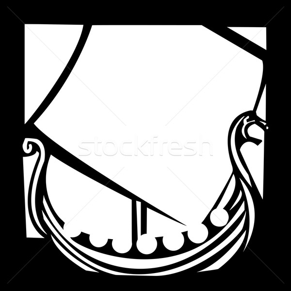 Framed Viking Ship Stock photo © xochicalco