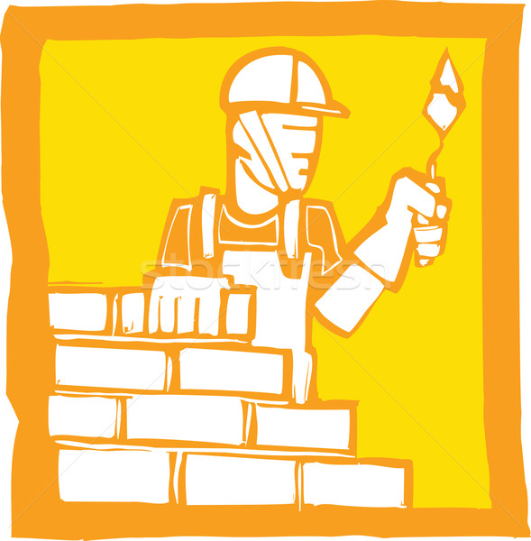 Bricklayer Stock photo © xochicalco