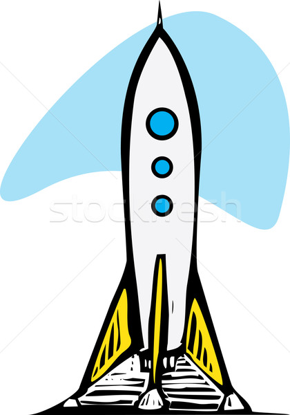 ретро ракета судно готовый звезды Сток-фото © xochicalco