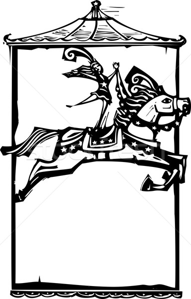 Cyrku konia przestrzeni stylu ekspresjonista obraz Zdjęcia stock © xochicalco