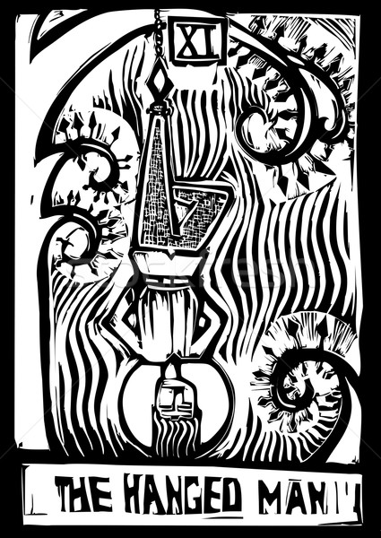 Tarot cartão homem imagem árvore morte Foto stock © xochicalco