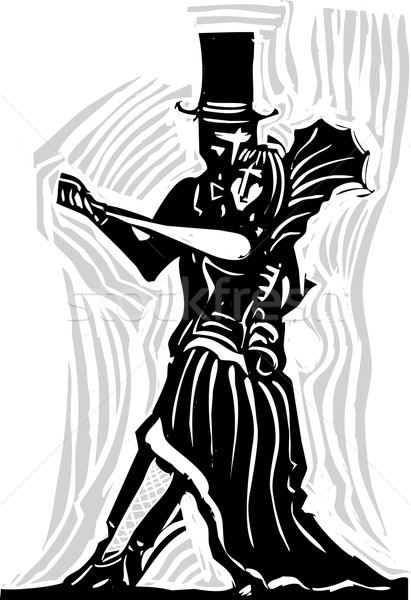 Gothic Coppia dancing goth tango Foto d'archivio © xochicalco