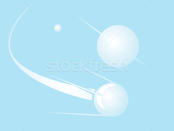 Saturn and Sputnik Background Stock photo © xochicalco