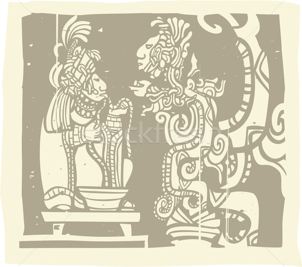 Maya Priest Vision Stock photo © xochicalco