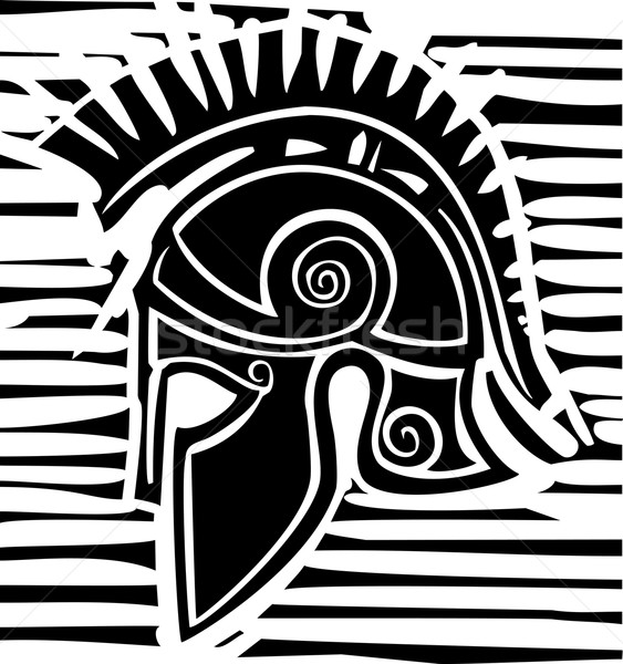 Hoplite Greek Helmet Profile Stock photo © xochicalco