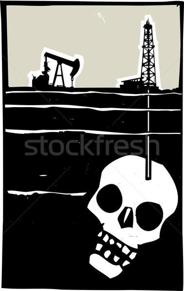 Bohren Tod Stil Bild Ölquelle nach unten Stock foto © xochicalco