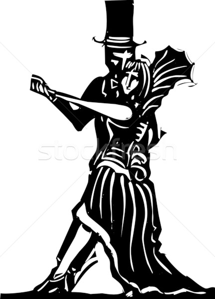 Gothic Coppia dancing semplice goth Foto d'archivio © xochicalco