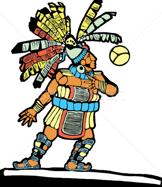 Mayan Ballplayer 1 Stock photo © xochicalco