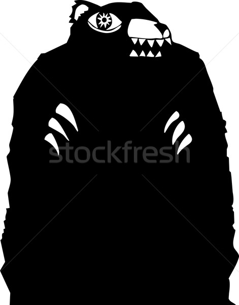 [[stock_photo]]: Noir · ours · forêt · dents · rêve · fantôme