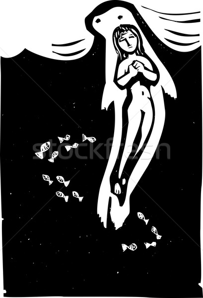 Selkie in the ocean Stock photo © xochicalco