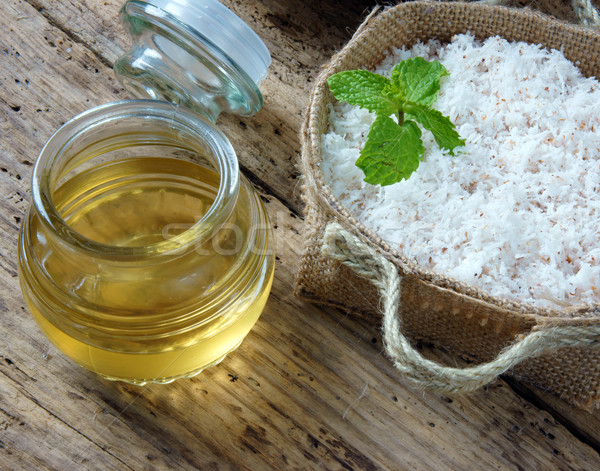 Coconut oil, essential oil, organic cosmetic  Stock photo © xuanhuongho