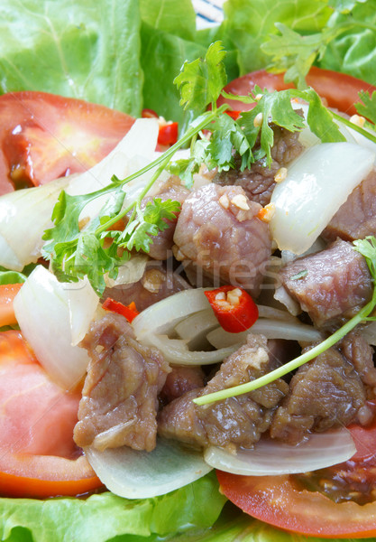 Vietnamese food, bo luc lac, beef Stock photo © xuanhuongho
