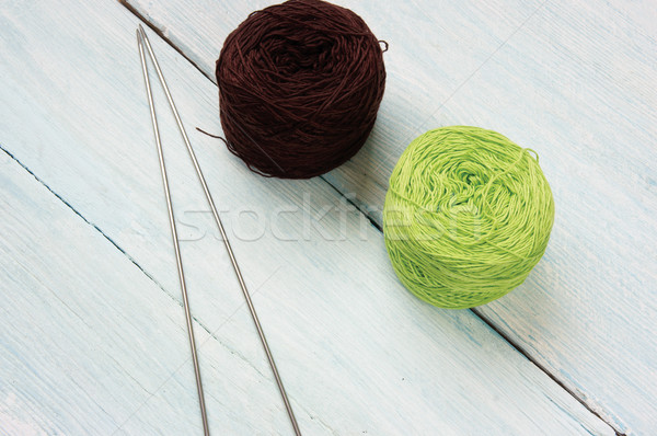 Knit, ball of wool, handmade present Stock photo © xuanhuongho