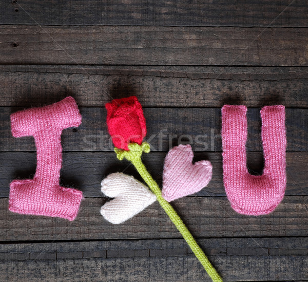 valentine background, heart, Valentines day, gift, handmade Stock photo © xuanhuongho